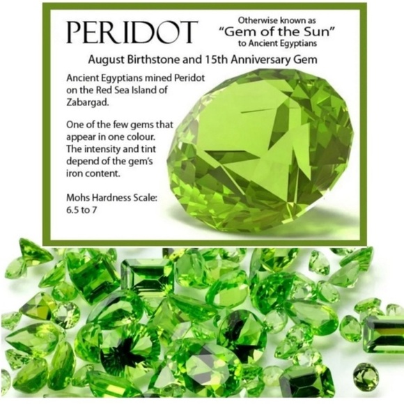 Sterling Silver and Peridot Green Gemstone Ring - Picture 7 of 14